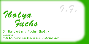 ibolya fuchs business card